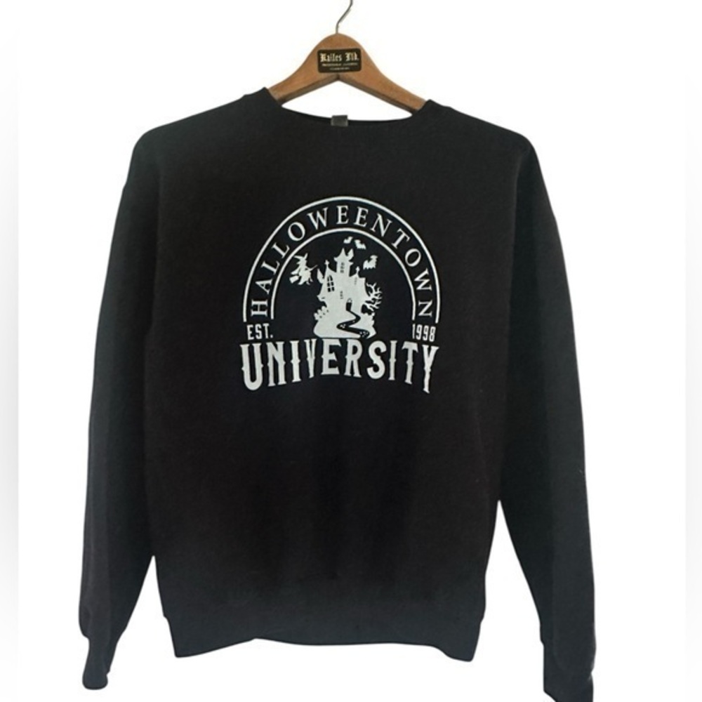 HalloweenTown University Crewneck Sweatshirt - Womens Size Medium - Black